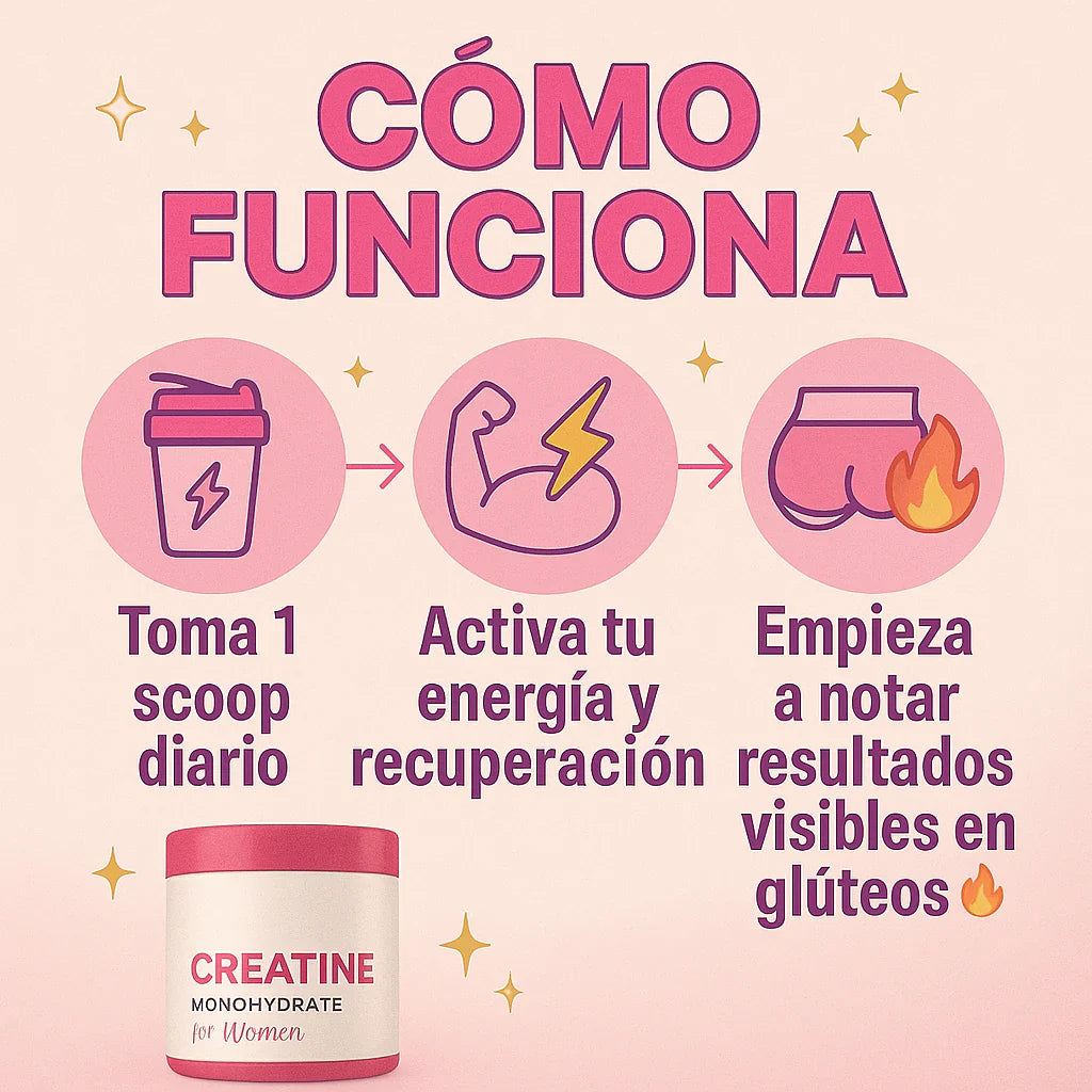 Creatina para Mujeres - Glúteos, Energía & Piel